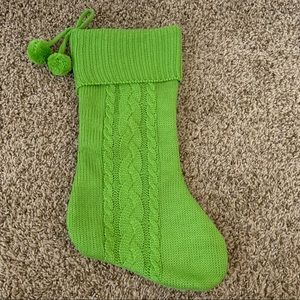 HOBBY LOBBY Green Cable Knit Stocking